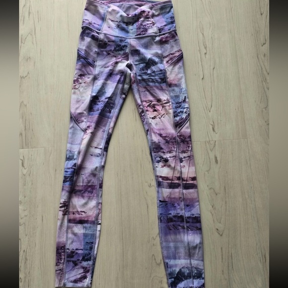 Lululemon Fast & Free 7/8 Tight II Leggings *Nulux 25 Sunrise Sz 2 Women - Picture 6 of 9